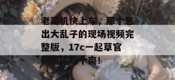 老司机快上车，那个惹出大乱子的现场视频完整版，17c一起草官网带你吃个爽！